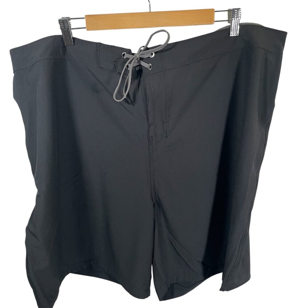 New Hurley Phantom Oao Solid Bermuda Trunks Shorts Mens Size 44 Black Swim NWT